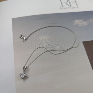 14k  Solid White Gold Necklace